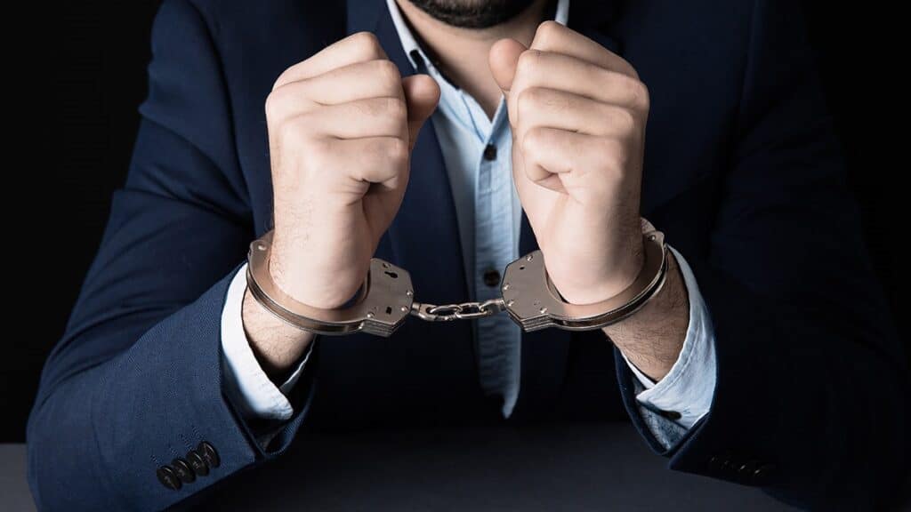 man in handcuffs